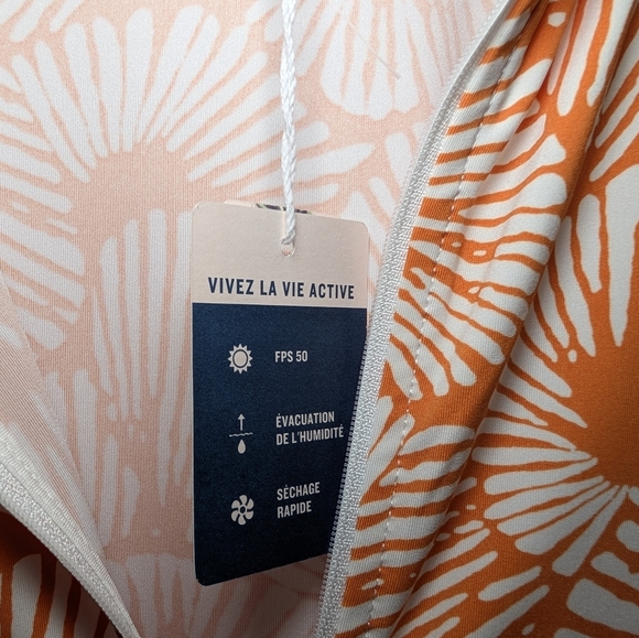 Tommy Bahama Golf Orange Shell Print SPF 50 Zip Jacket Coastal Sport L NWT - Picture 7 of 9